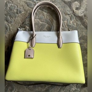 Kate Spade Eva Yellow Color Block Satchel